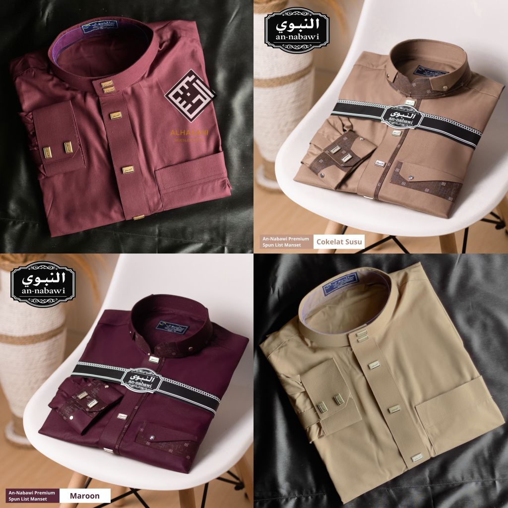 GORSIR UKURAN JUMBO XXL Jubah/Gamis Premium An Nabawi Katun Premium | Jubah An Nabawi Manset Polos |