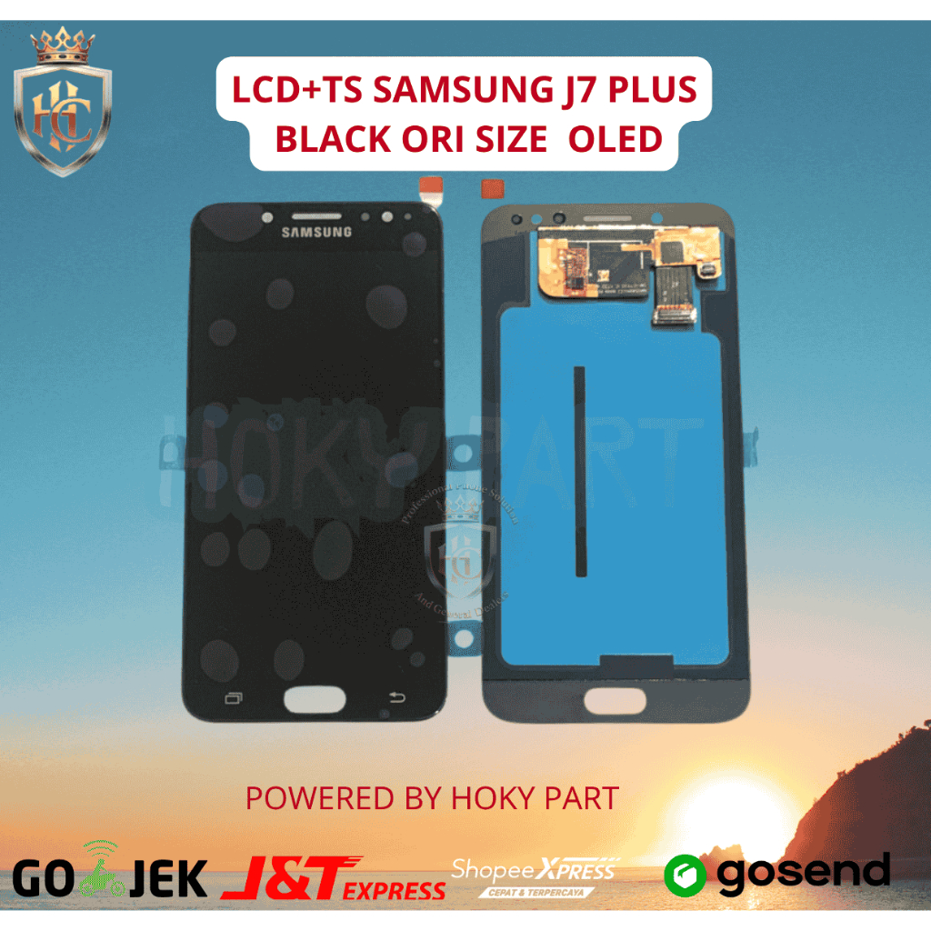 LCD SAMSUNG  J7 PLUS/C8/C710F/C7100 BLACK ORI SIZE OLED BEST QUALITY