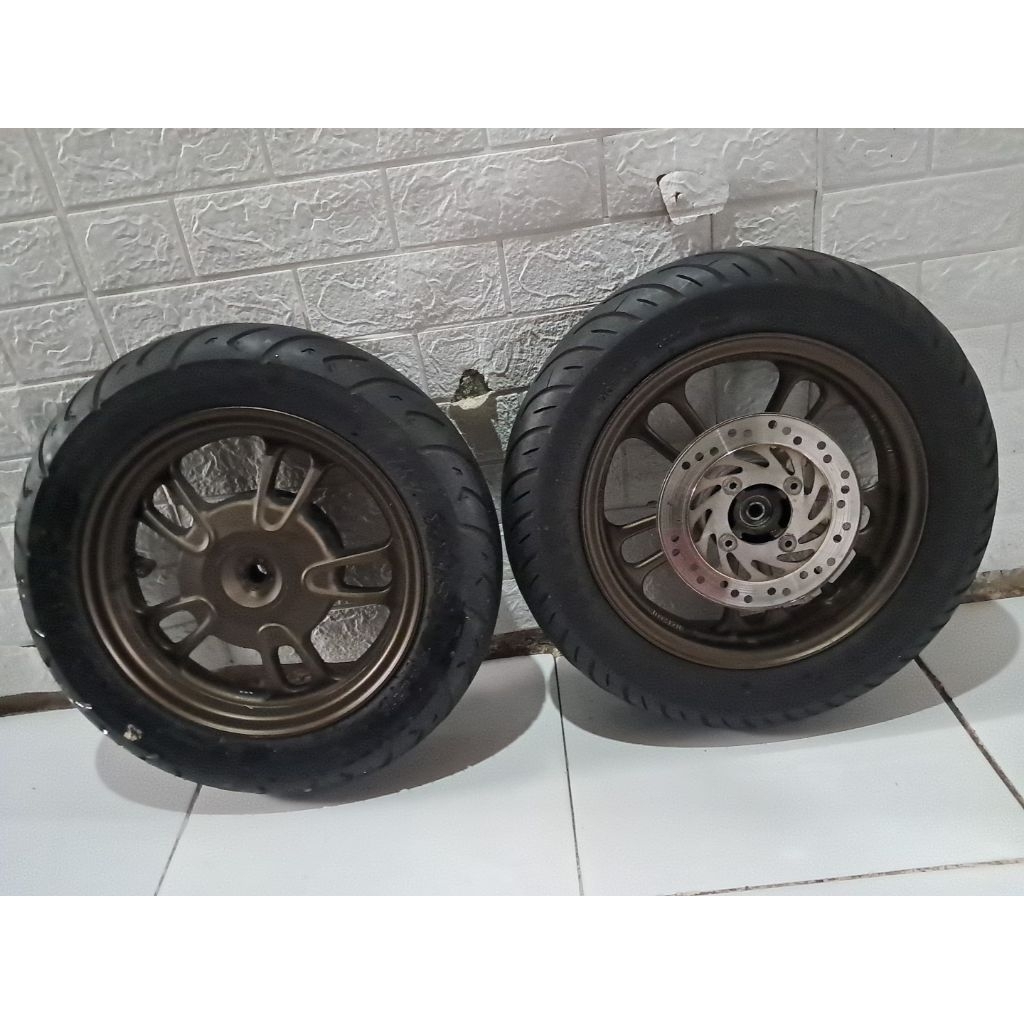 Velg scoopy New ring 12 bisa beat genio spacy vario 110 dengan penyesuaian pelek racing palang origi