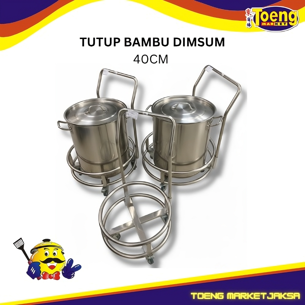 Trolly Panci Stock Pot - TROLLEY STAINLESS STEEL PREMIUM untuk STOCK POT / PANCI BESAR