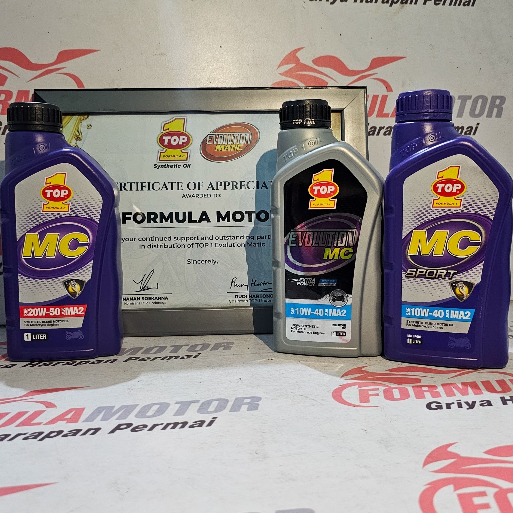 [Oli Motor Manual 4T] Top-1 4TAK All Series MC/Sport/Evolution - Oli Mesin Motor Manual 4 Tak Origin