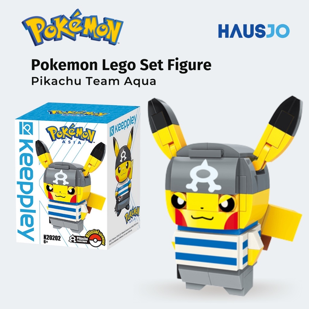 Mainan Anak Pokemon Lego Pikachu Team Set Original Keeppley