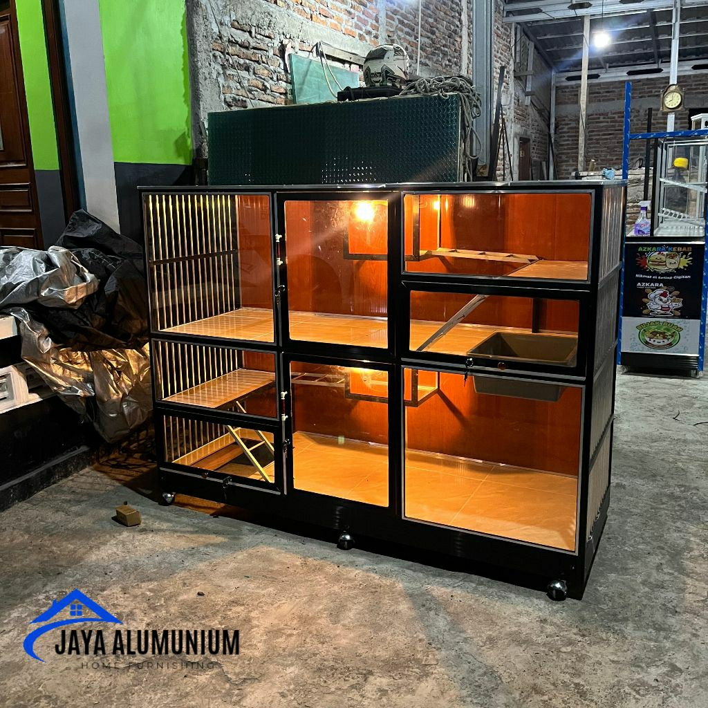Kandang Kucing 2 Tingkat | Kandang Kucing Alumunium | Kandang Hewan