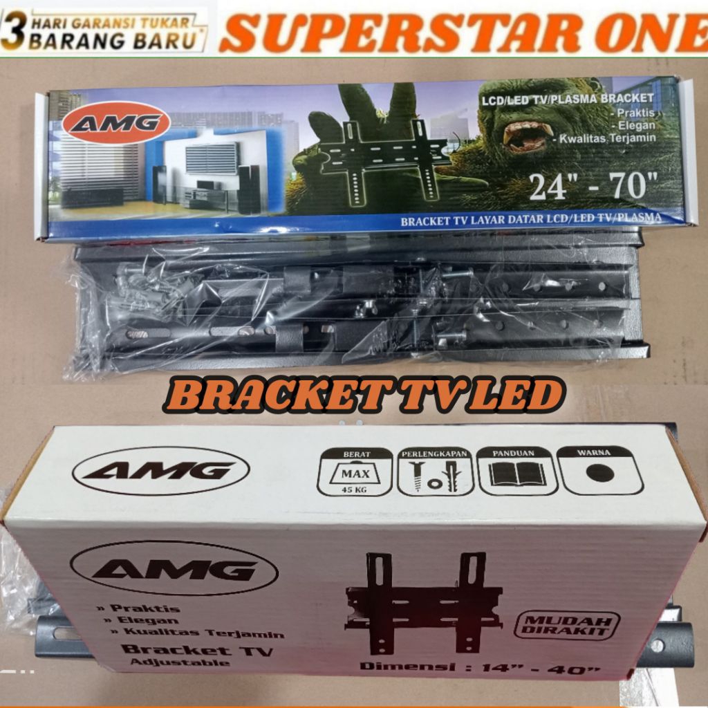 penopang/bracket tv led 14inch - 70inch/14 inch - 70 inch