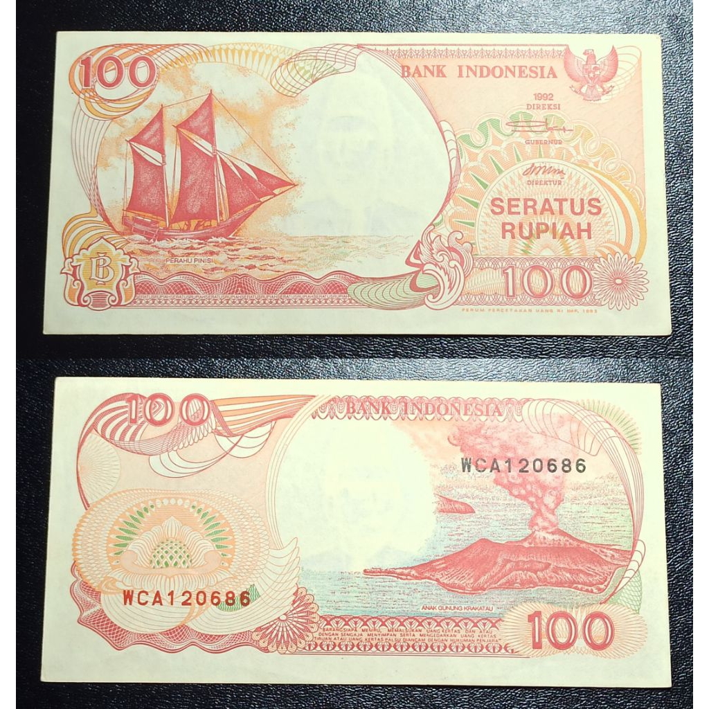uang kuno Indonesia 100 rp tahun 1992 p2174