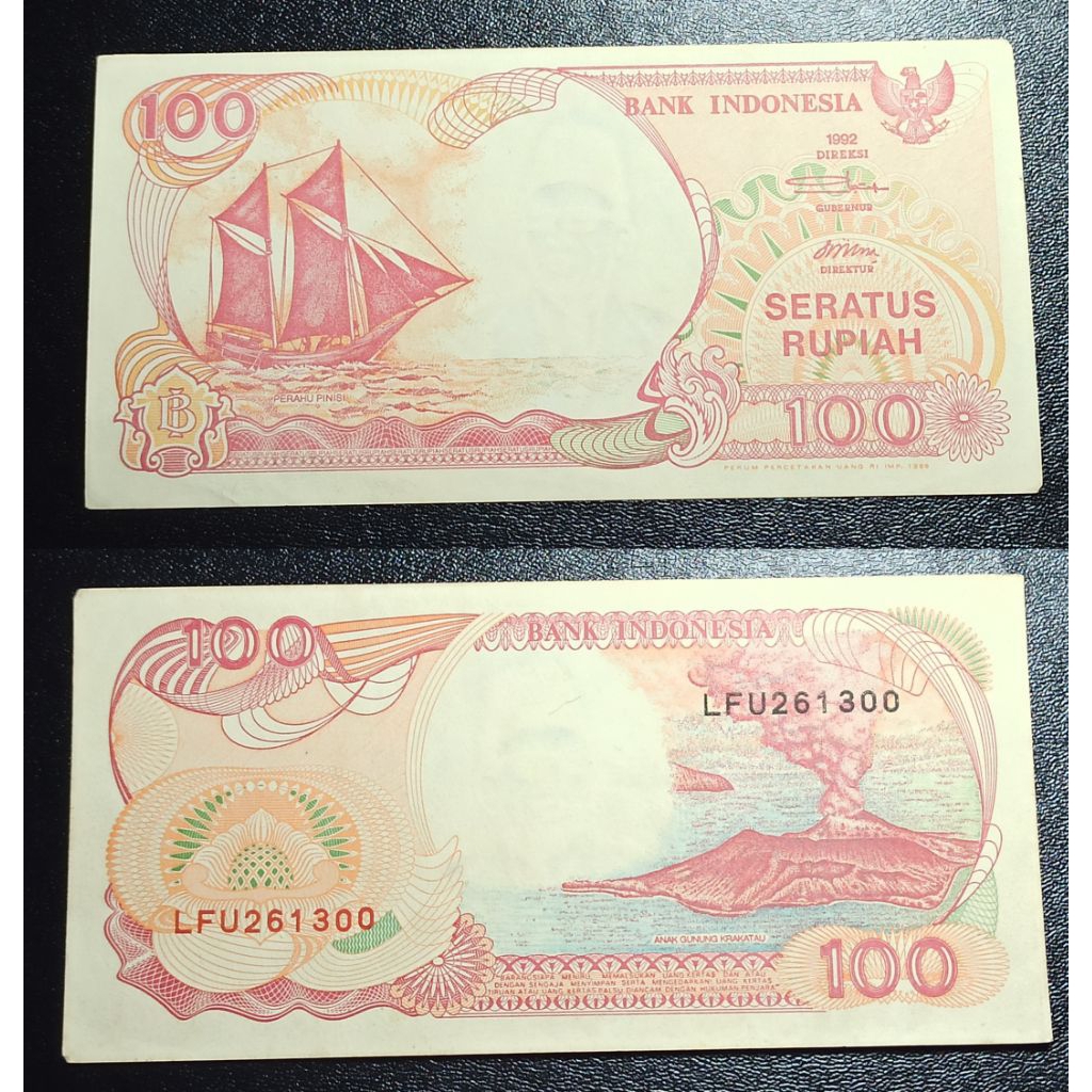 uang kuno Indonesia 100 rp tahun 1992 p2176