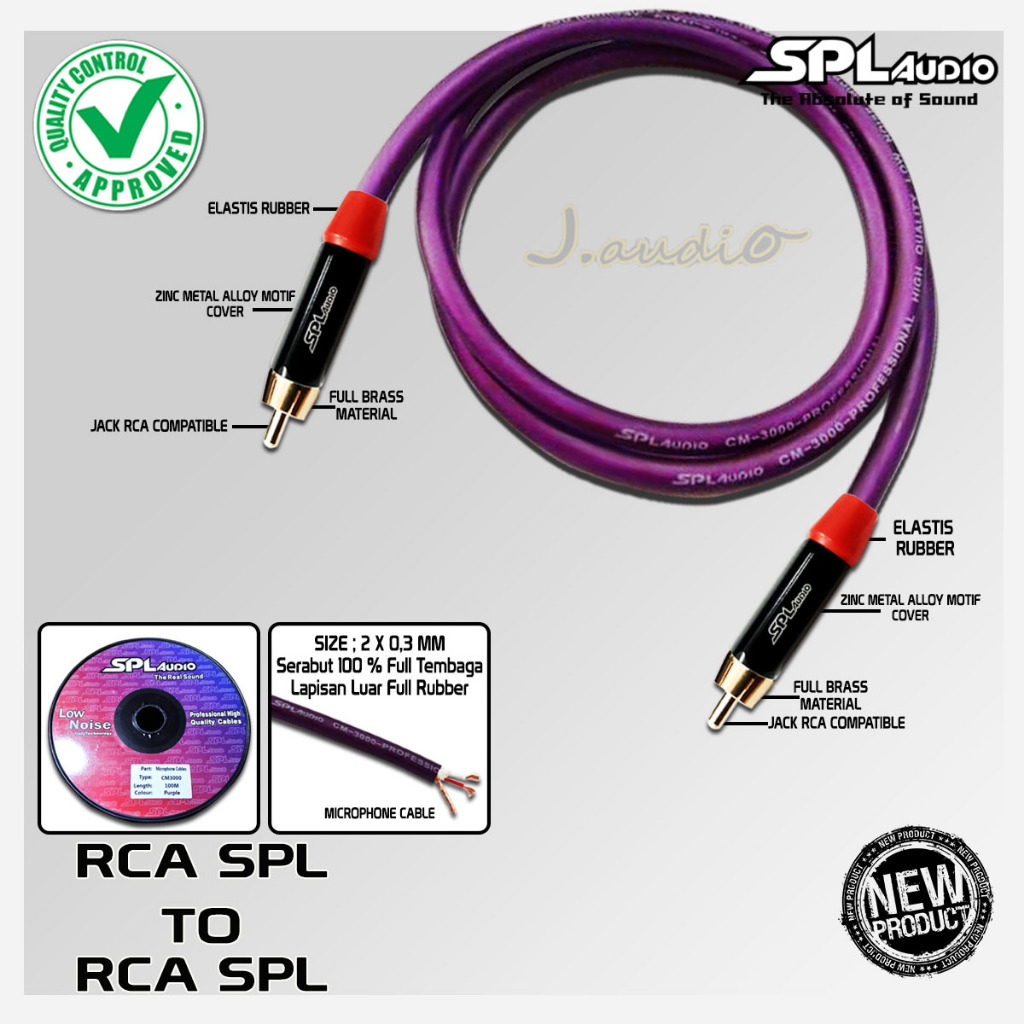SPL AUDIO CM-3000 - Kabel audio / kabel speaker terbaik RCA SPL to RCA SPL AUDIO - JUAN AUDIO