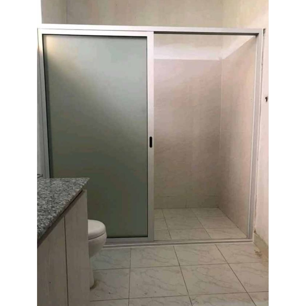 sekat kamar mandi pintu sliding 2 daun free ongkir jabodetabek