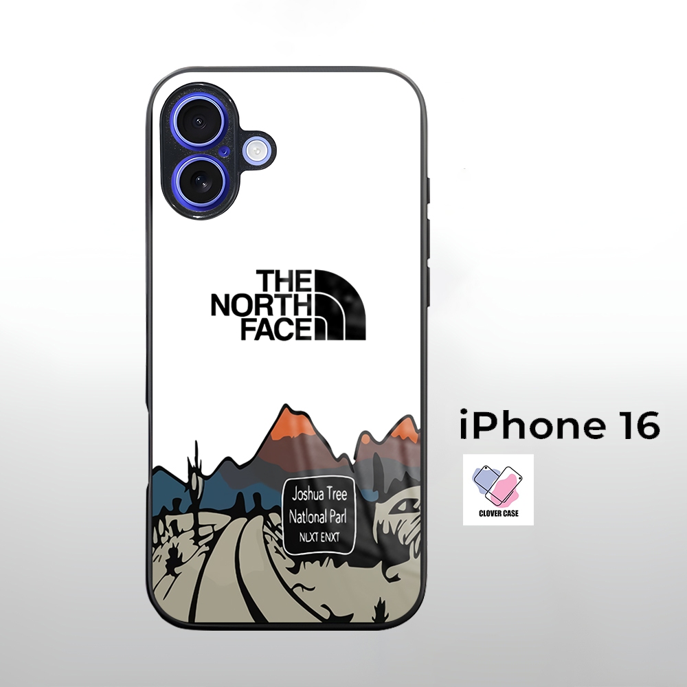 [TH10]  Case Glossy Case | IPHONE 16  | CASE KEKINIAN LUCU |  Casing Hp Kilau Motif THE NORTH FACE