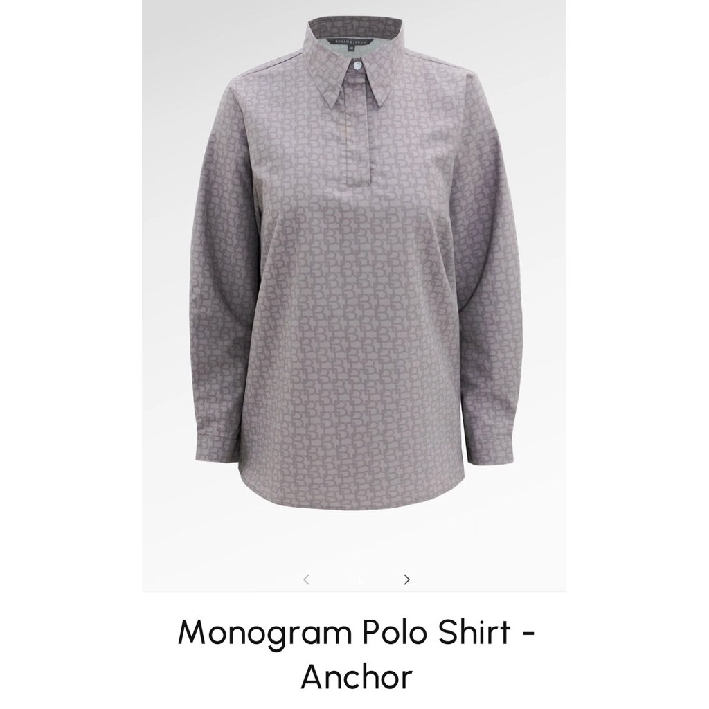 Benang Jarum Monogram Polo Shirt - Anchor