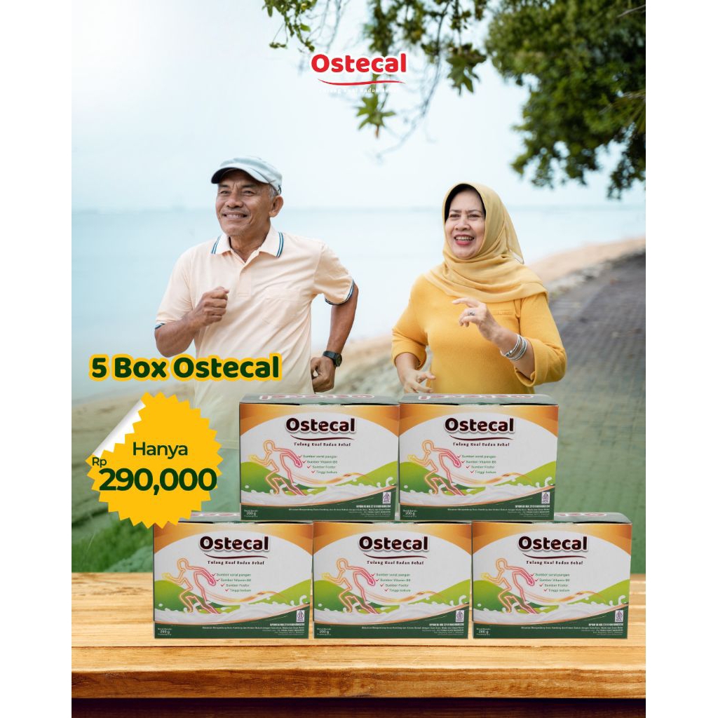 Paket 5 Box Susu Kambing Ostecal Tinggi Kalsium Untuk Memperkuat Tulang Dan Gigi Lansia