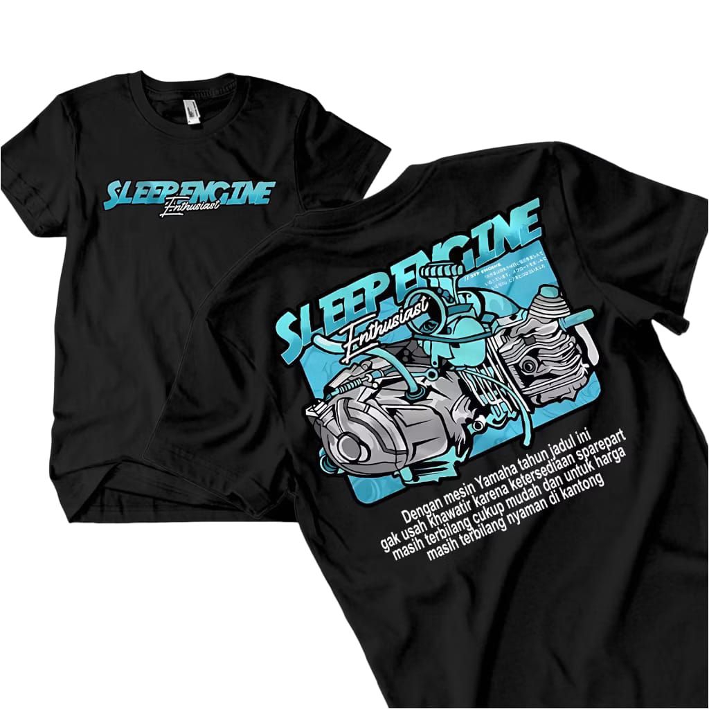 Kaos 5TP Sleep Engine Enthusiast Racing Vega R / Vega ZR Motor Herex Tshirt Otomotif