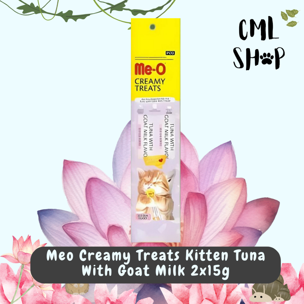 Makanan Kucing - Meo Creamy Treats Kitten 30gr 2x15gr Tuna With Goat Milk