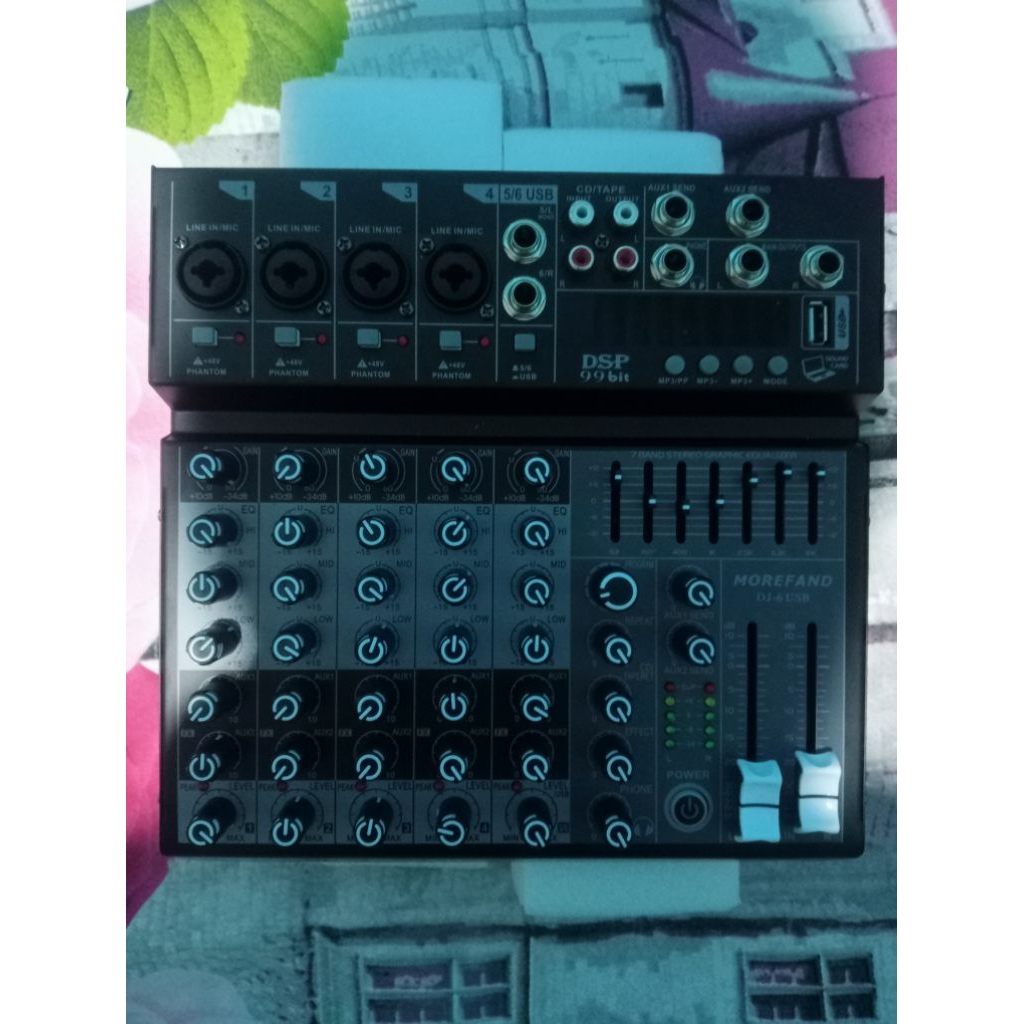 Mixer Morefand 6 chanels baru