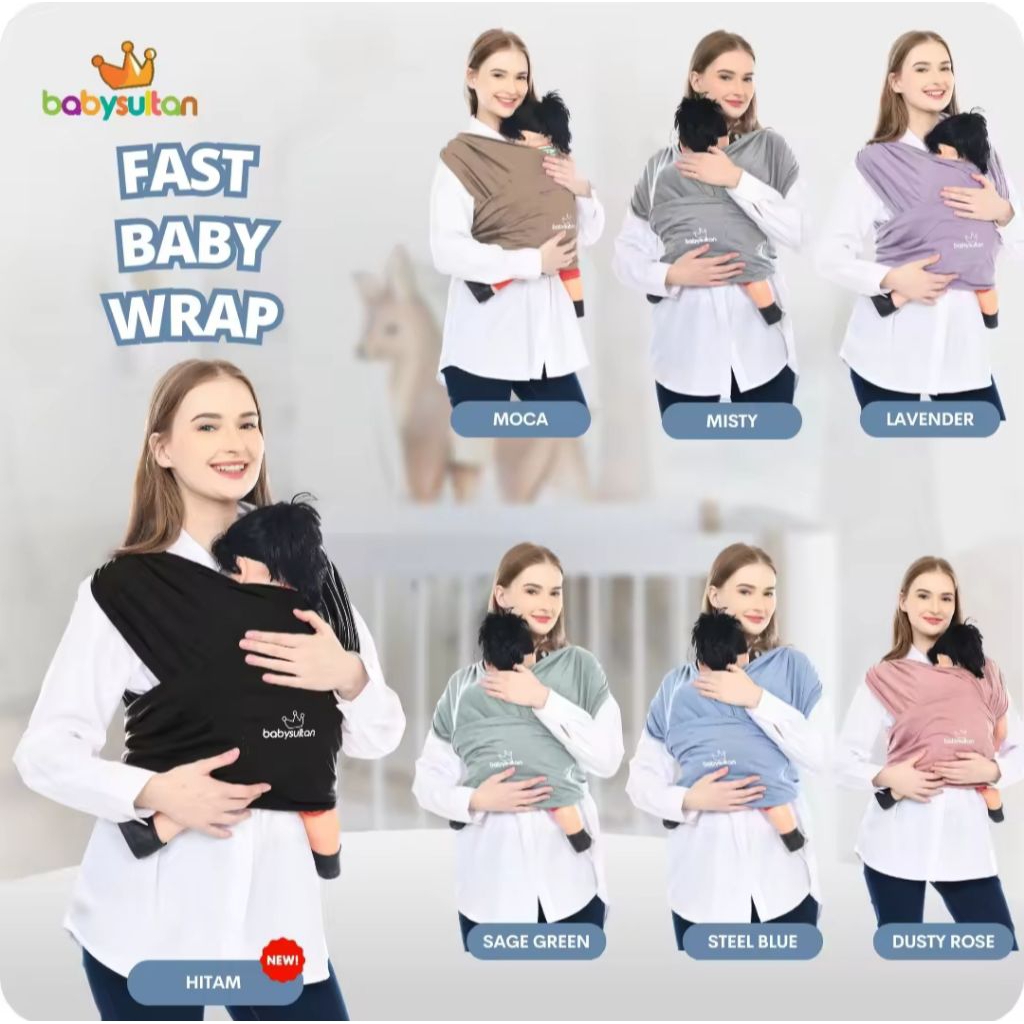 BabySultan Gendongan Bayi Depan Fast Baby Wrap 3in1 M Shape dengan Sash Belt