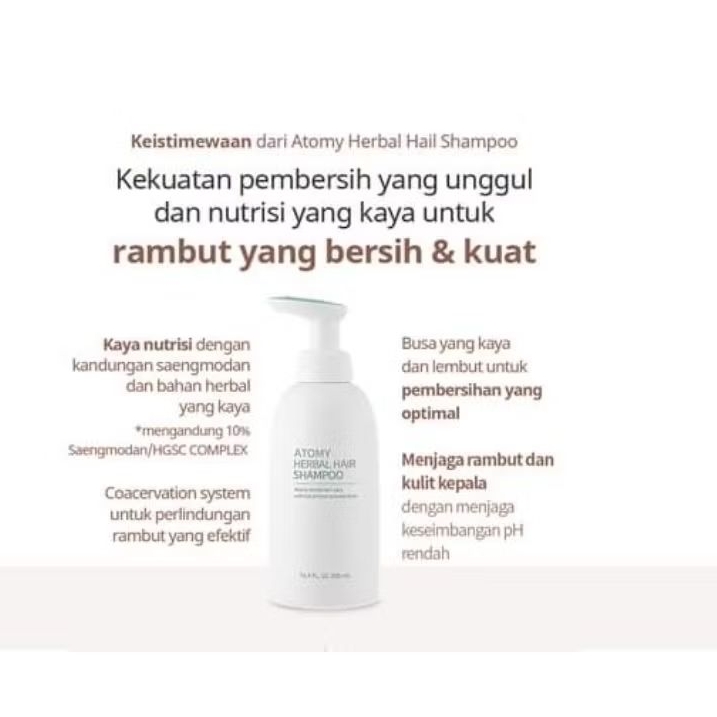 ATOMY SHAMPO HERBAL 500ML RAMBUT RONTOK ORIGINAL