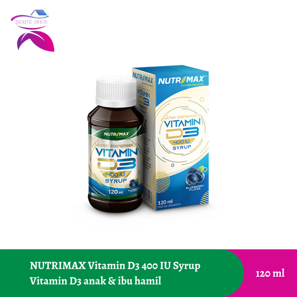 Nutrimax Vitamin D3 400 IU Sirup 120ml / Vitamin D3 Anak & Ibu Hamil