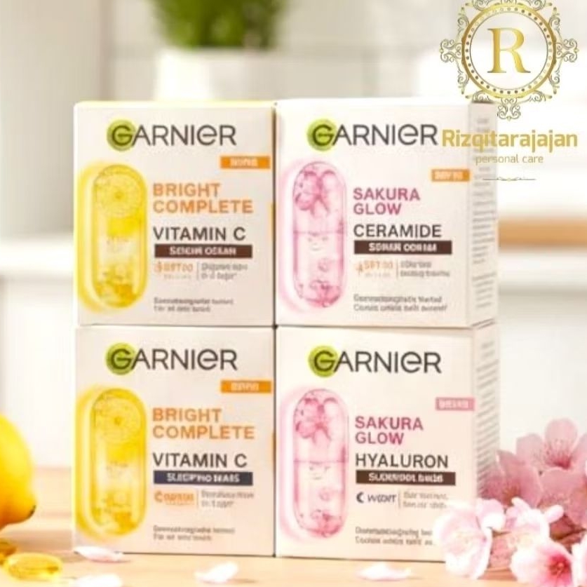 Garnier Cream Sakura Glow & Bright Complete (Siang -Malam) 50ml krim Pencerah wajah