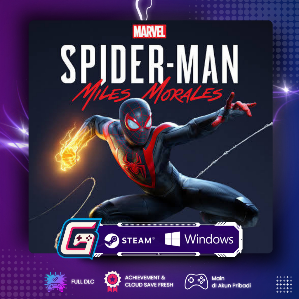 [BONUS 1 GAME] SpiderMan Miles Morales – Game Steam (Original) | Full DLC | Masuk ke Akun Pribadi