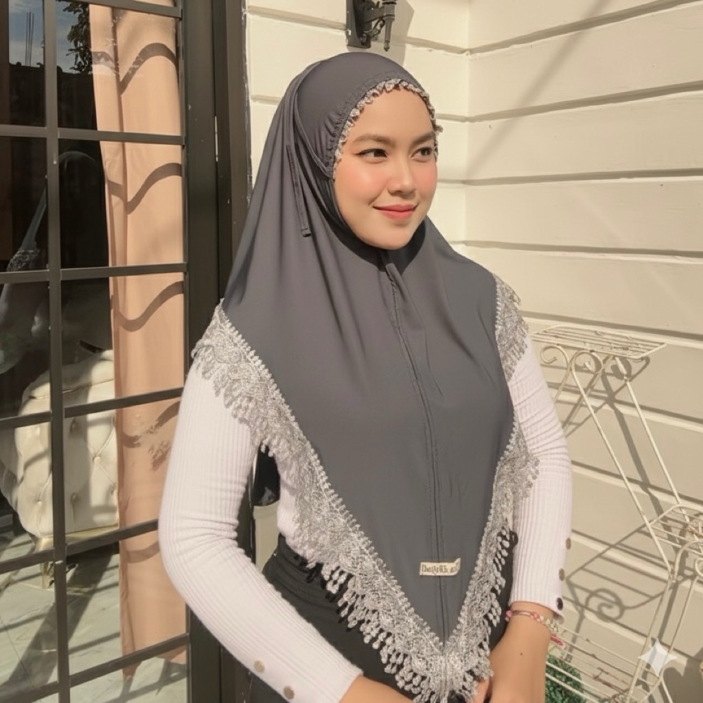 BERGO ANNISA RENDA NADA / BERGO INSTAN RENDA / BERGO KERUT RENDA / HIJAB KERUT RENDA