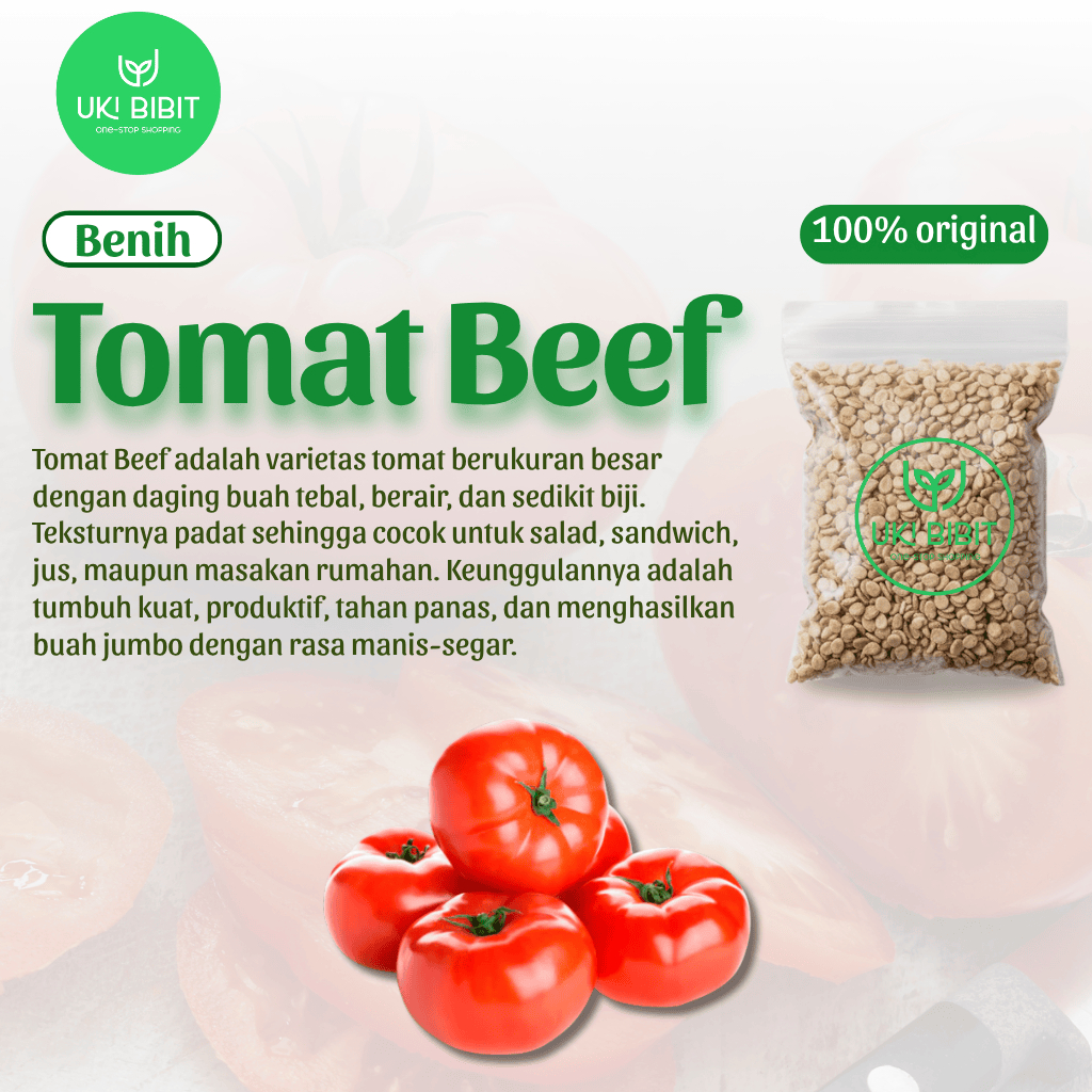 ( 1.000 Butir ) Benih Biji Tomat Beef | Tomat Beefsteak | Beefsteak Tomatoes
