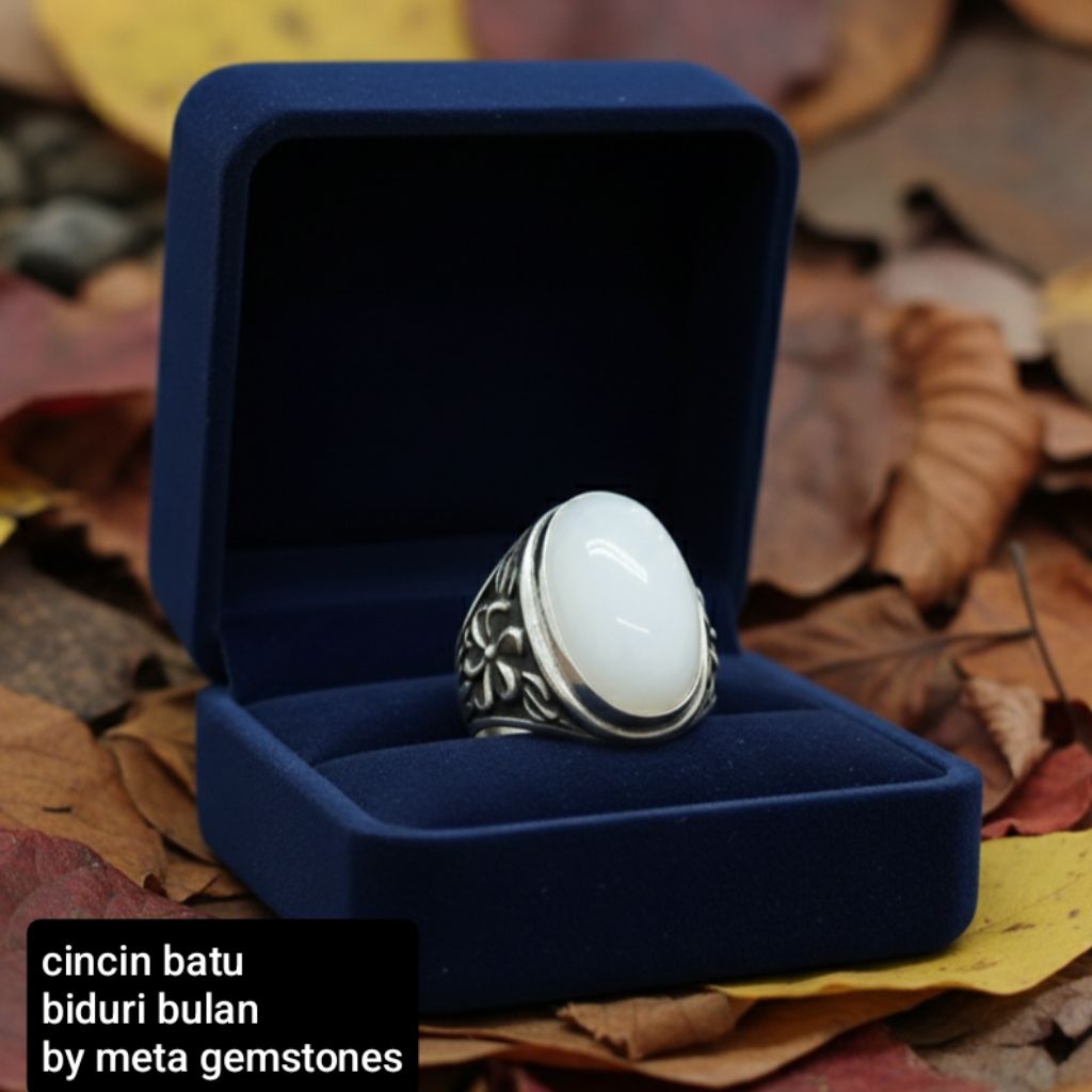 CINCIN BATU BIDURI BULAN RING ALPAKA MEWAH