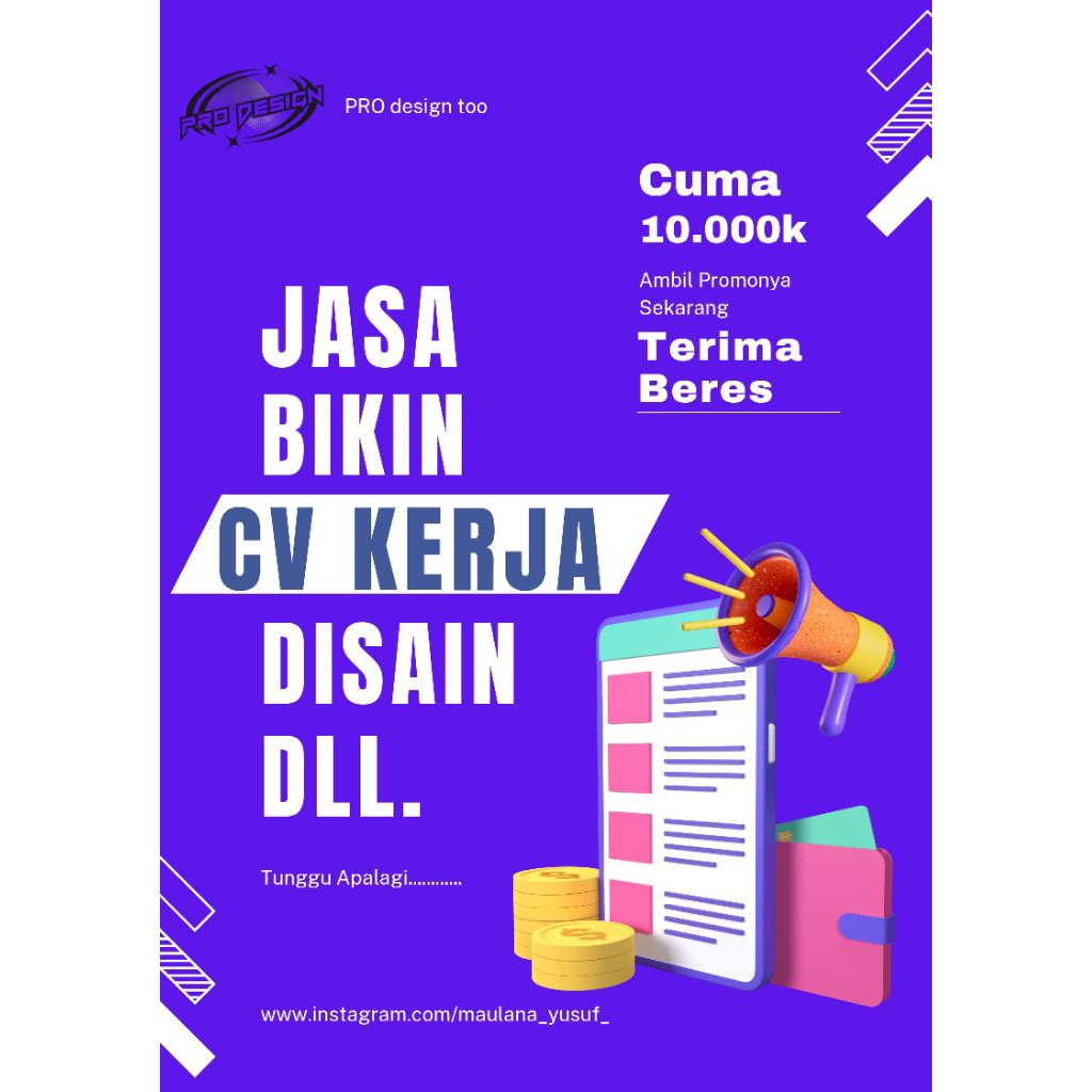 “Jasa Pembuatan CV Profesional & ATS Friendly | Desain Logo & Branding”