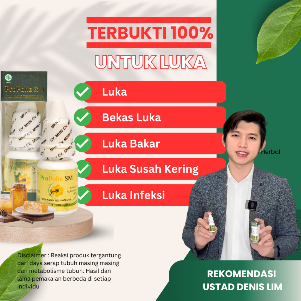 Obat Luka Knalpot, Luka Bekas Knalpot, Luka Bakar - Propolis