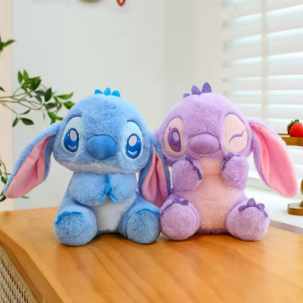 Boneka stitch ungu biru cute kawaii mini lembut kado valentine kado ulang tahun