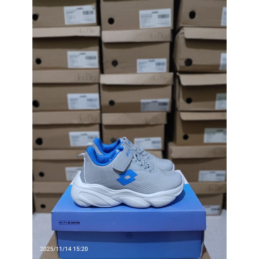 Sepatu Anak kids Lotto Debbie jr Running Shoes-Grey Original 100%