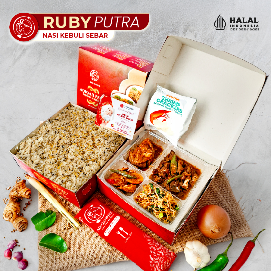 Aqiqah Pedia - Paket Ruby Putra Nasi Kebuli Sebar