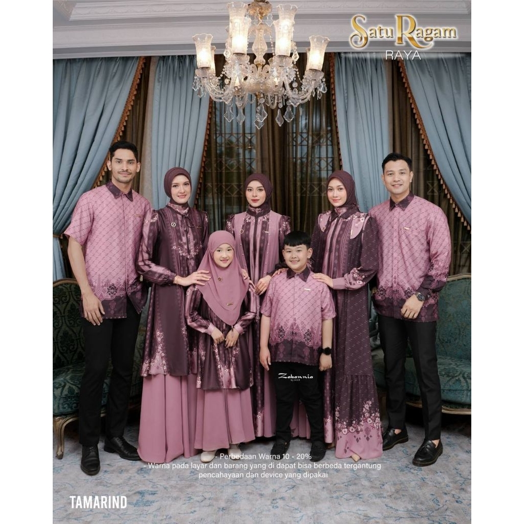 (Po Wajib Dp) Sarimbit Keluarga Satu Ragam Raya Series Family Set Zabannia