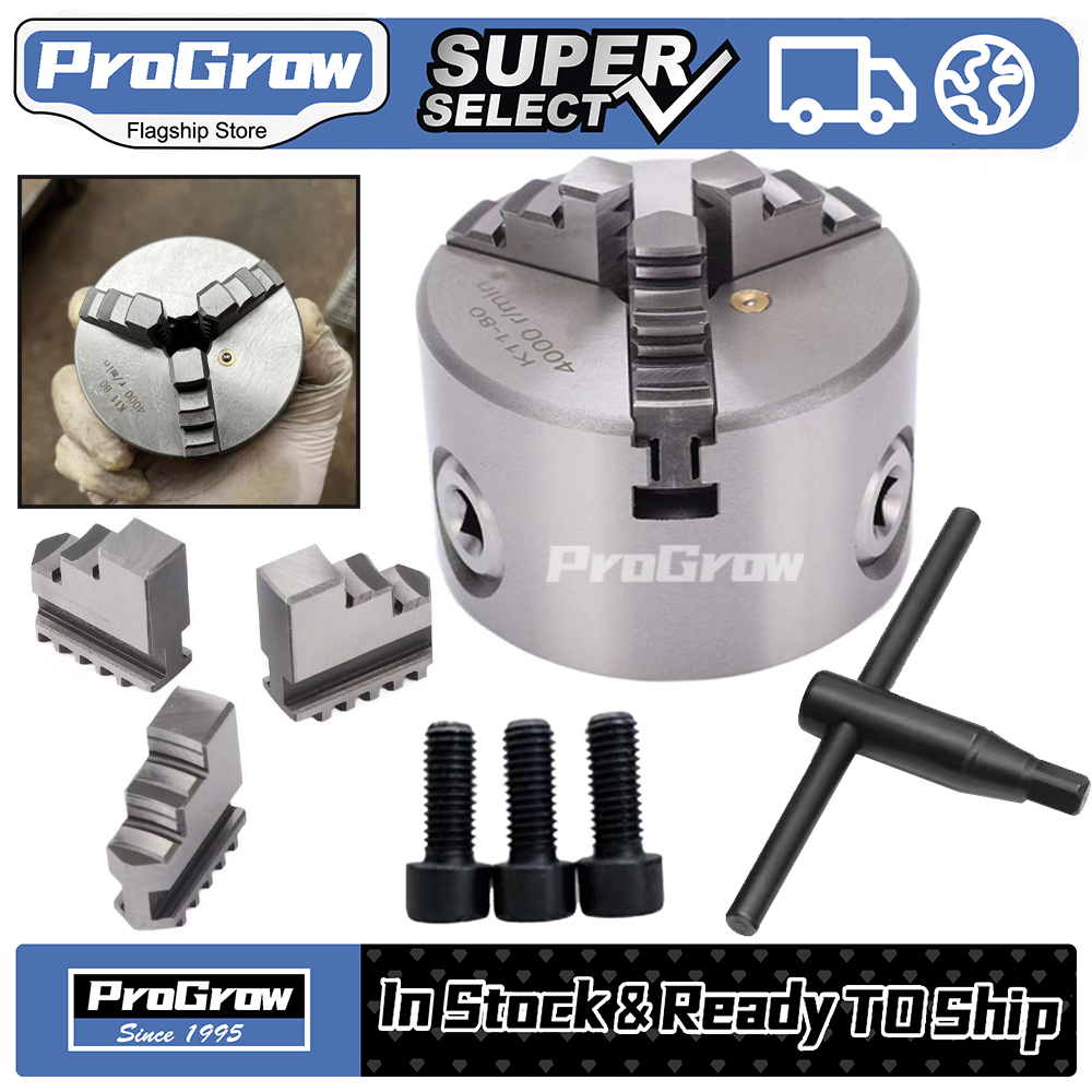 K11-80 Chuck Bubut 3 Inch – Catok Bubut 3 Jaw untuk Mesin Bubut