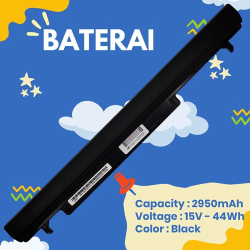 High Quality Baterai Laptop Asus K56 K56C K56CA K56CB K56CM K56 - Garansi