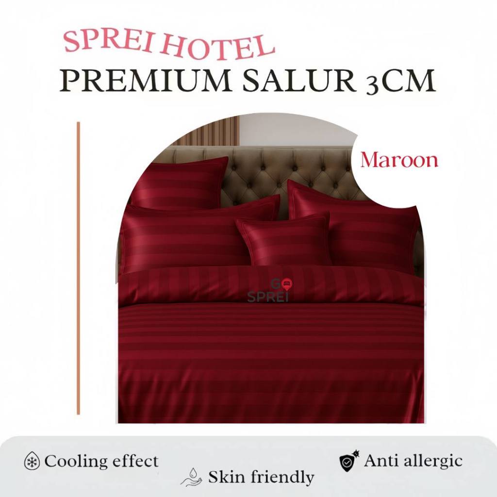GOSPREI sprei HOTEL set 140 x 200 tinggi 30 bahan MIKRO TENSEL ( tanpa bedcover )