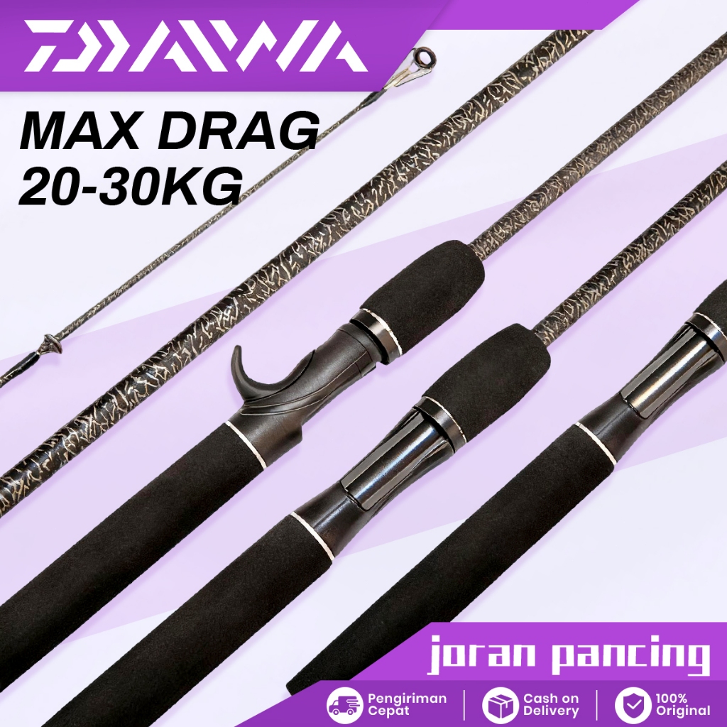 Joran DAIWA TWIST MAX Carbon Solid Ring Fuji 165cm-240cm joran galatama kolaman harian galapung