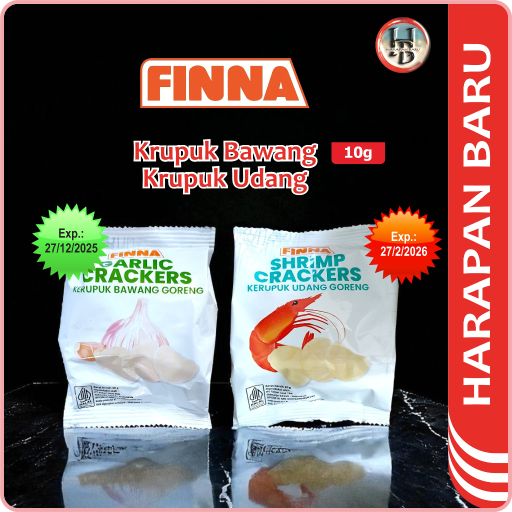 FINNA Krupuk Bawang Krupuk Udang - Kemasan 10g - Renyah Gurih