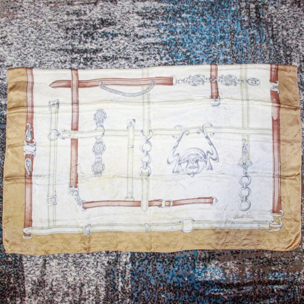 Vintage ARNOLD PALMER Silk Scarf Shawl Original Selendang Sutra Preloved