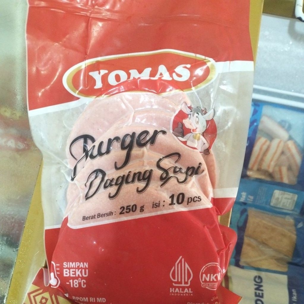 Yomas Burger daging sapi isi