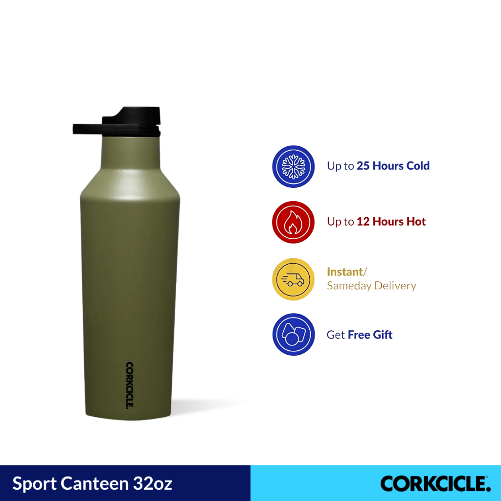 CORKCICLE Sport Canteen 32oz - Olive