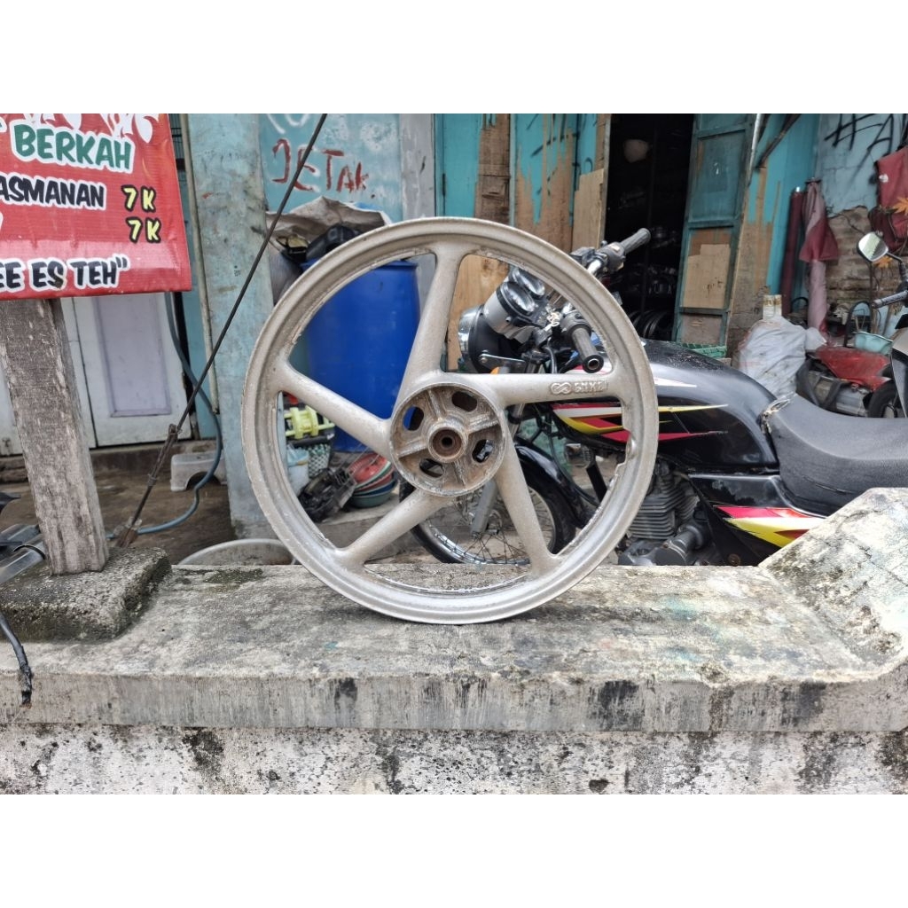 velg racing belakang suzuki rk cool double disc pnp satria lumba hiu 2 tak original