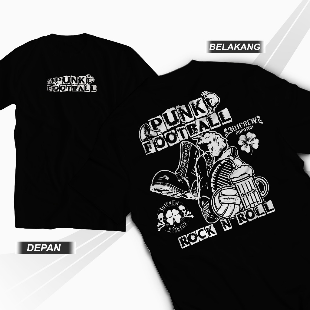 Kaos Punk Football Bobotoh Rock And Roll
