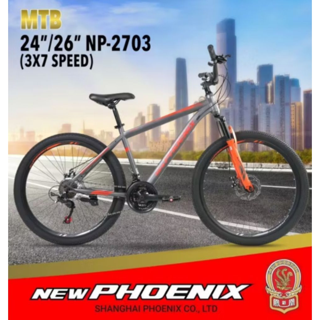 SEPEDA MTB PHOENIX 26 INCH CAKRAM 3x7SP NEW MODEL PROMO