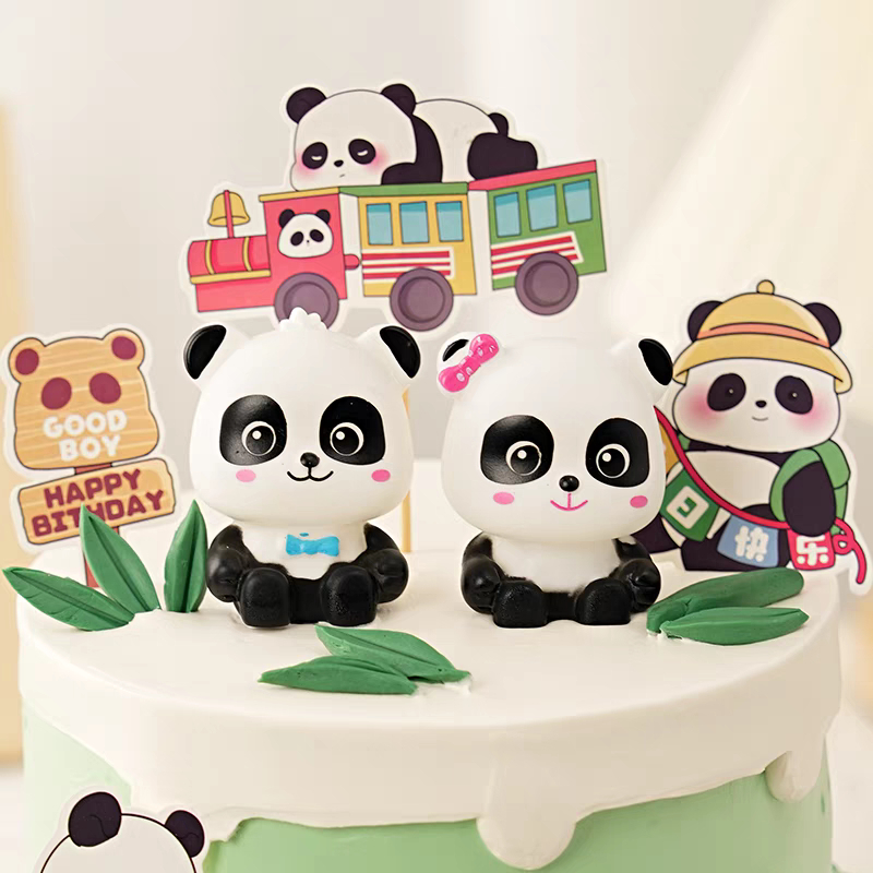 Cake Topper Panda Babybus Kiki Miu Miu