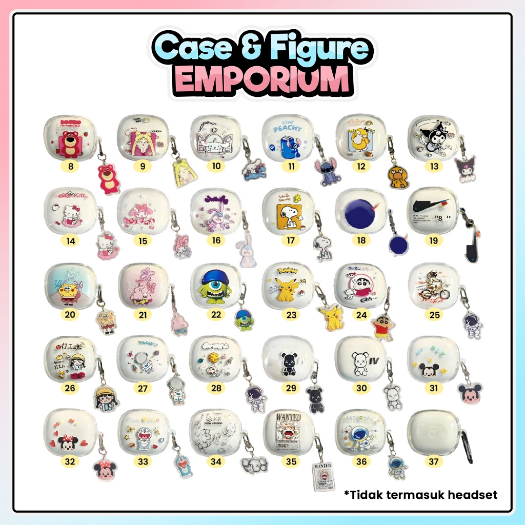 [R50i] Case Soundcore R50i Bening Karakter Premium Quality Soft Silicon Kode S11 - Stitch Biru