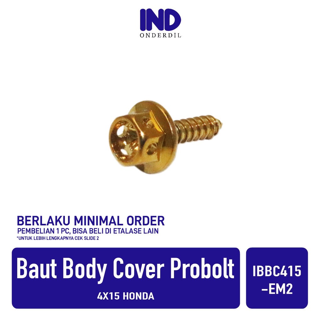 Baut-Baud Cover Body-Bodi Probolt-Pro Bolt Honda Vario & Beat & Scoopy & Spacy 4x15-M4x15