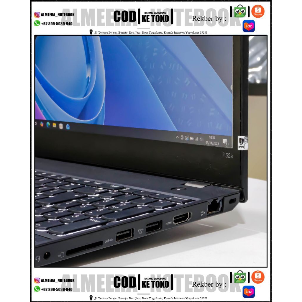 Laptop Lenovo Thinkpad P52S performa terbaik