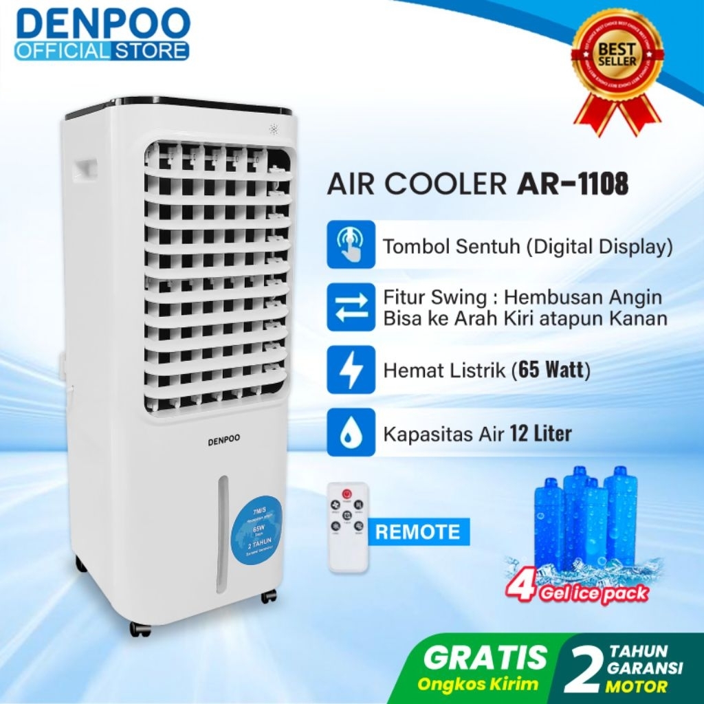 Denpoo Air Cooler Penyejuk Ruangan AR 1208 XF/ AR-1108XF