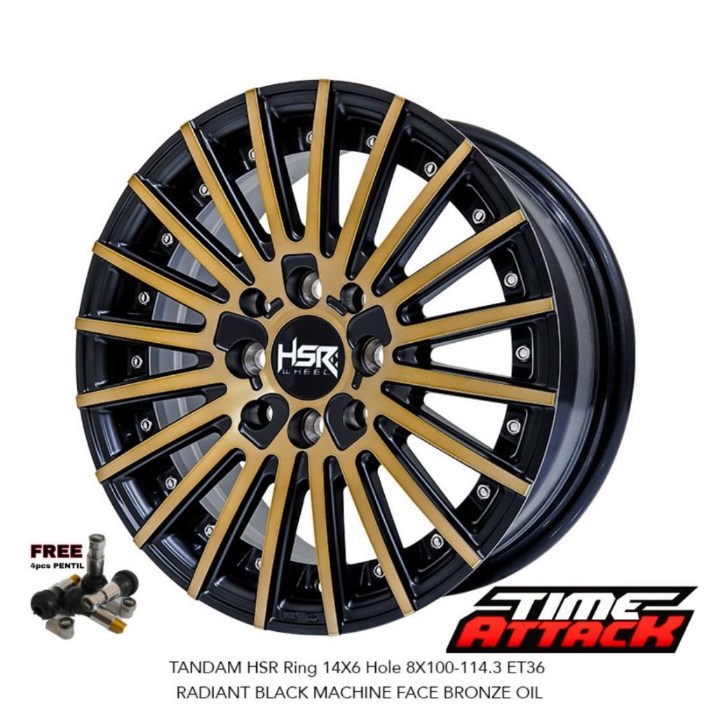 Velg HSR Tandam Ring 14 Avanza Karimun Ayla Brio Velg Hsr R14