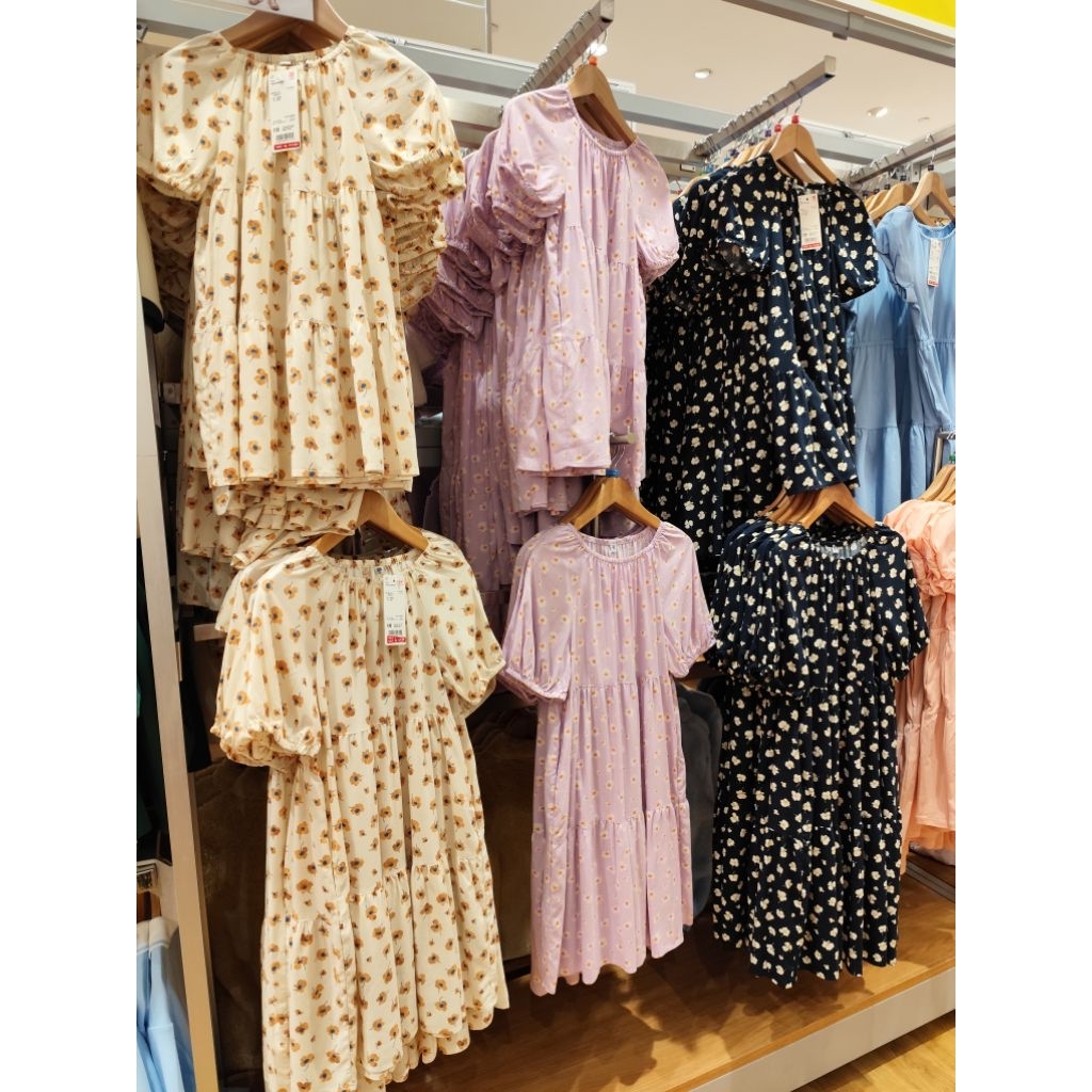 Dress Rayon Motif Anak Uniqlo
